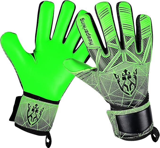Soccer Goalie Goalkeeper Gloves for Kids Boys Youth & Adult,Latex Strong Grip Palms with Removable Finger Spines Protection Children Football Gloves for Training/Match(Sizes 5-10,6 Styles)