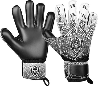 Soccer Goalie Goalkeeper Gloves for Kids Boys Youth & Adult,Latex Strong Grip Palms with Removable Finger Spines Protection Children Football Gloves for Training/Match(Sizes 5-10,6 Styles)