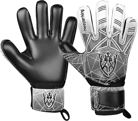 Soccer Goalie Goalkeeper Gloves for Kids Boys Youth & Adult,Latex Strong Grip Palms with Removable Finger Spines Protection Children Football Gloves for Training/Match(Sizes 5-10,6 Styles)