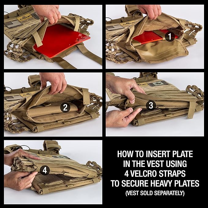 Weight Vest Plates for Tactical Weighted Vests ??WODs, Workout, Strength and Endurance Training, Running ??3D Curved Ergonomic Design ??Available 7LB/11LB/17LB/27LB