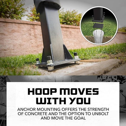 Silverback In-Ground Basketball Hoops, Adjustable Height Tempered Glass Backboard and Pro-Style Flex Rim. - Multiple Styles Available