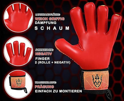 Soccer Goalie Goalkeeper Gloves for Kids Boys Youth & Adult,Latex Strong Grip Palms with Removable Finger Spines Protection Children Football Gloves for Training/Match(Sizes 5-10,6 Styles)