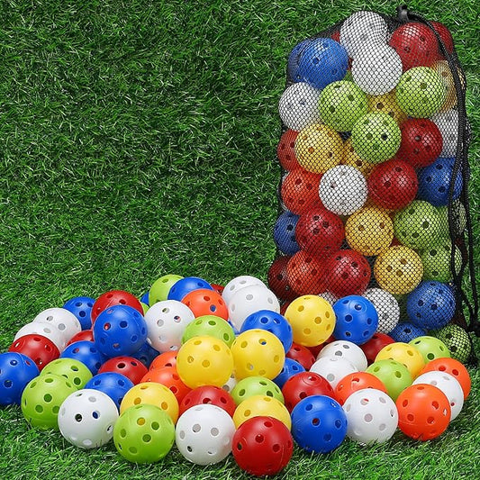 Coopay 72/150/300 Pack Practice Golf Balls, 42mm Plastic Golf Training Balls with a Drawstring Bag