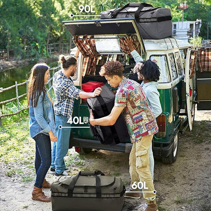 Haimont Water Resistant Backpack Duffle Heavy Duty Convertible Duffle Bag with Backpack Straps for Gym, Sports, Travel, Army Green, 60L