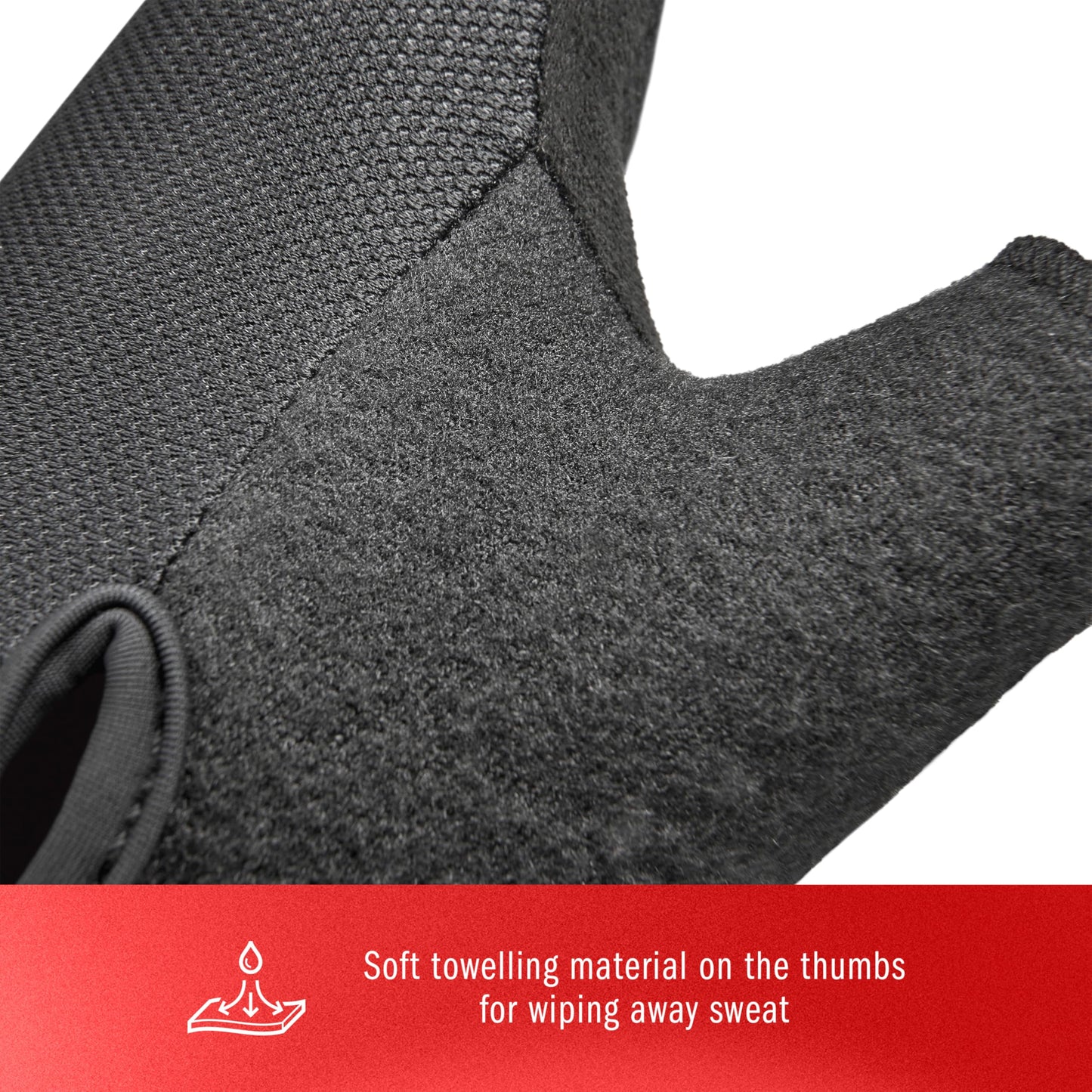 adidas Essential Adjustable Fingerless Gloves for Men and Women - Padded Weight Lifting Gloves