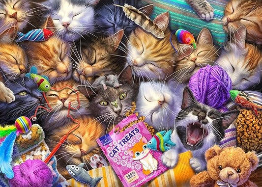 Buffalo Games - Jeff Haynie - Cat Nap - 750 Piece Jigsaw Puzzle for Adults - Challenging Puzzle