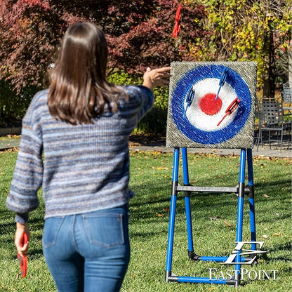 EastPoint Original Axe Throwing Game Set – Steel Frame Target for Indoor and Outdoor Use