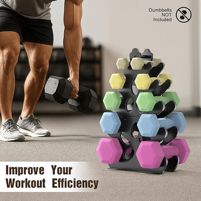 Weight Stand Home Gym Dumbbell Storage Weight Tree Holder (No Dumbbells Rack Only)
