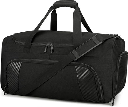 Urbanstand Gym Bag for Men - 22 Inch Sports Duffel Bags with Shoe Compartment, Large Overnight Weekender Gym Carry On Duffle Bag for Sport, Camping, Fitness & Workout, Black