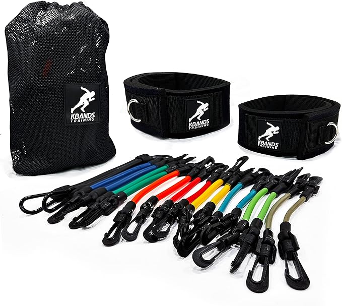Kbands | Speed and Strength Leg Resistance Bands | Includes Speed 101 and Agility FX Digital Training Programs - Sizes for Youth, Intermediate, and Advanced Athletes