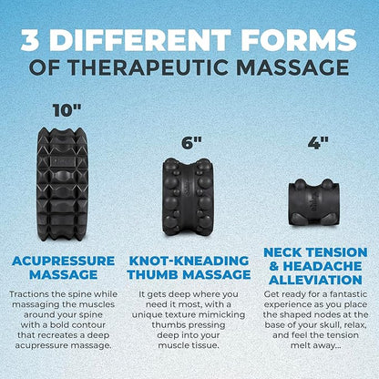 Chirp Wheel XR 3-Pack - 10??Acupressure, 6??Knot-Kneading Thumb, 4??Neck & Headache Relief, High Density Foam Massage Roller Set for Deep Tissue Back Roller & Muscle Therapy, Supports 500lbs, Mint