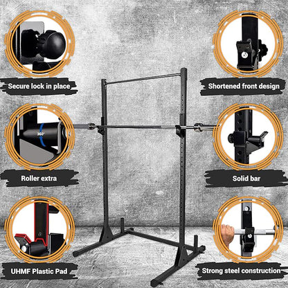 Yes4All Power Rack J-Hooks & Attachments ??Heavy Duty Barbell Holders Compatible with 2x2 & 3x3 Power Racks for Home Gym
