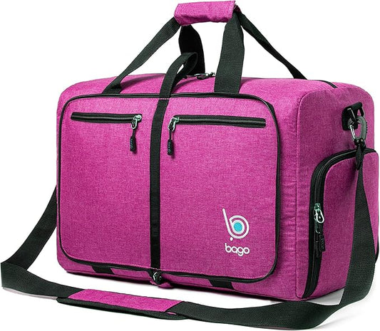 Bago Foldable Duffel Bags for Traveling Women & Men - 40L Sports Packable Duffle Bag for Travel