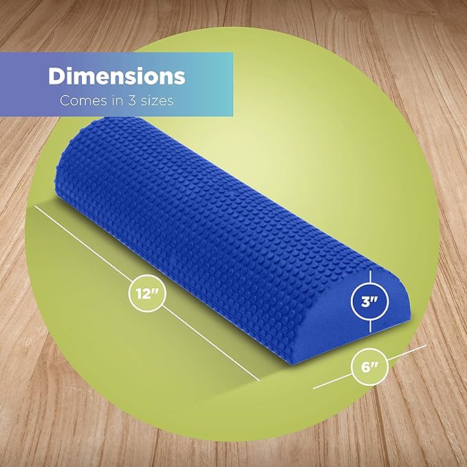 Bean Products High-Density EVA Foam Rollers | Deep Tissue Massager | Myofascial Release Textured Bumps | 18??Half Roller | Made in The USA