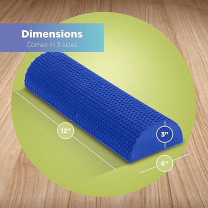Bean Products High-Density EVA Foam Rollers | Deep Tissue Massager | Myofascial Release Textured Bumps | 18??Half Roller | Made in The USA