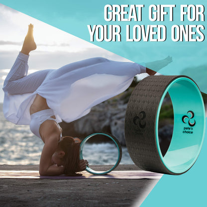 Yoga Wheel for Back Pain Relief - Beginners Guide & Strap Included
