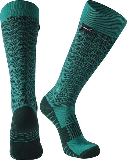 RANDY SUN Waterproof Skiing Socks, [SGS Certified] Unisex Knee High Breathable Hiking Trekking Sock 1 Pair