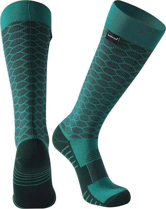 RANDY SUN Waterproof Skiing Socks, [SGS Certified] Unisex Knee High Breathable Hiking Trekking Sock 1 Pair