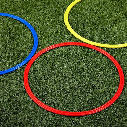 Juvale Agility Rings for Training - 24-Pack, 15.75-Inch, Red, Yellow, Blue & Green - Speed Agility Training Rings & Hula Hoops Bulk for Soccer & Football & Footwork Drills