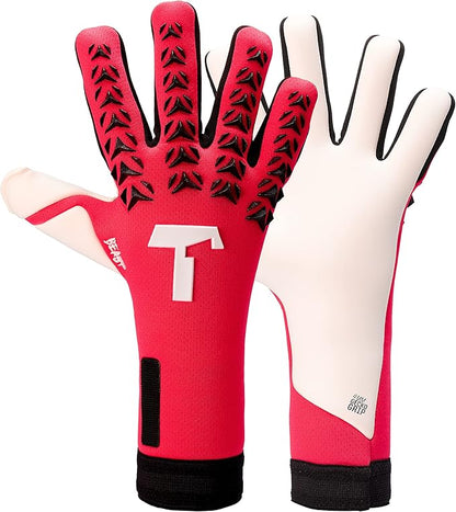 T1TAN Dark/Red Beast + LC - Goalkeeper Gloves - Without Finger Protection - Soccer Goalkeeper Gloves - Different Sizes & Colors