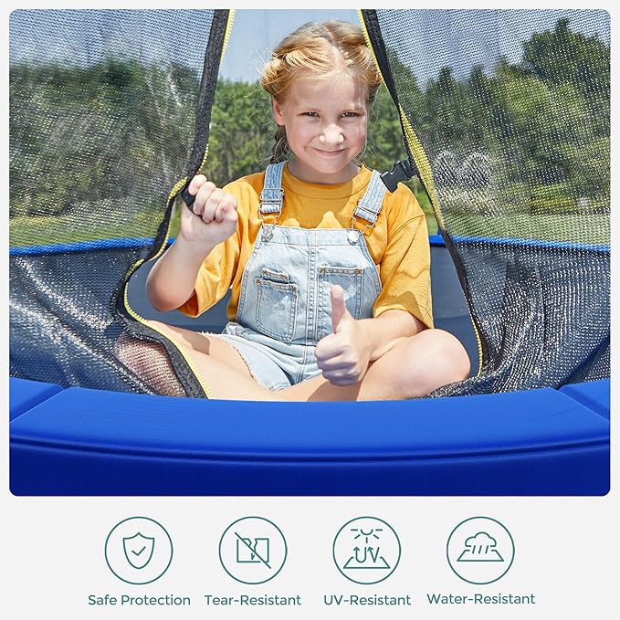 SONGMICS Trampoline Pad, 8ft 10ft 12ft 14ft 15ft Replacement Trampoline Safety Pad, Spring Cover