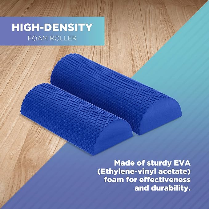 Bean Products High-Density EVA Foam Rollers | Deep Tissue Massager | Myofascial Release Textured Bumps | 36??Half Roller | Made in The USA