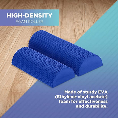 Bean Products High-Density EVA Foam Rollers | Deep Tissue Massager | Myofascial Release Textured Bumps | 12??Half Roller | Made in The USA