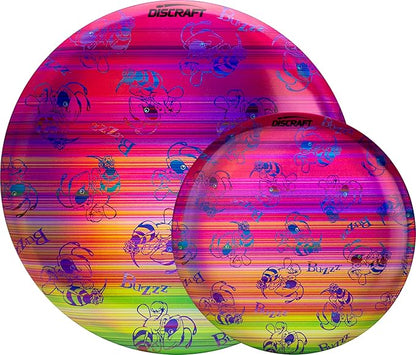 Discraft Full Foil Swarm Buzzz with Matching Mini – Disc Golf Set | Midrange & Mini | ESP | Supercolor | 170 – 177+ Grams