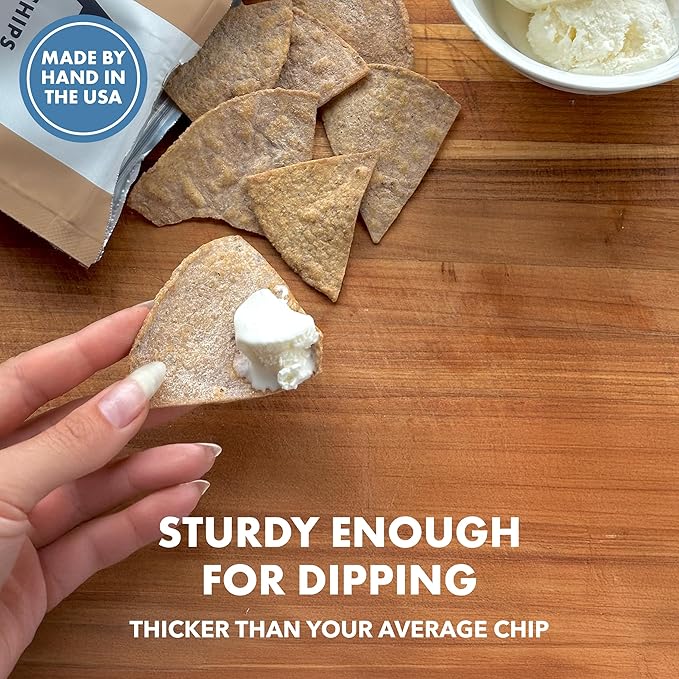 MASA Tortilla Chips Snack Pack - Seed Oil Free Snacks, Organic Chips Tortilla - Gluten & Dairy Free, Naturally Grown Corn Chip - Made with Grass Fed Tallow & Sea Salt (2 Pack, 5oz Each - Churro)