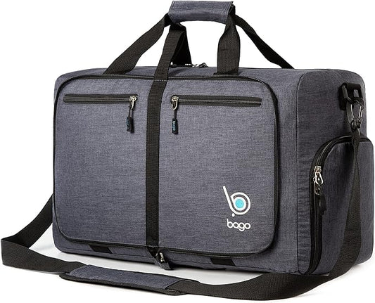 Bago Foldable Duffel Bags for Traveling Women & Men - 40L Sports Packable Duffle Bag for Travel