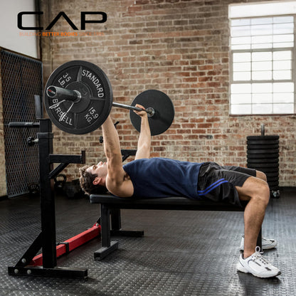 CAP Barbell Cast Iron Olympic Black Weight Plate, Set 2.5 lb x2, 5 lb x2 lb, 10 lb x2