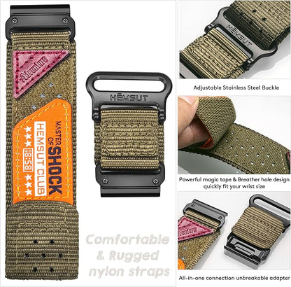Rugged Nylon Sports Strap With Woven Loop Design, Compatible With Venu 2, 3, Plus, Sq, Sq 2, Music (Not 2S)