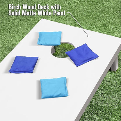 GoSports 4 ft x 2 ft Regulation Size Wooden Cornhole Boards Set - Includes Carrying Case and Over 100 Optional Bean Bag Colors
