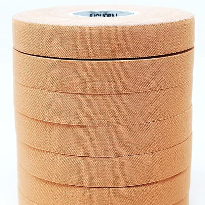 Bighorn Athletics Pro Series Jiu-Jitsu Finger Tape, 8-Rolls with Tin Holder, Enhanced Strength, Residue-Free (0.5-Inch, Nude)