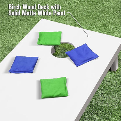 GoSports 4 ft x 2 ft Regulation Size Wooden Cornhole Boards Set - Includes Carrying Case and Over 100 Optional Bean Bag Colors