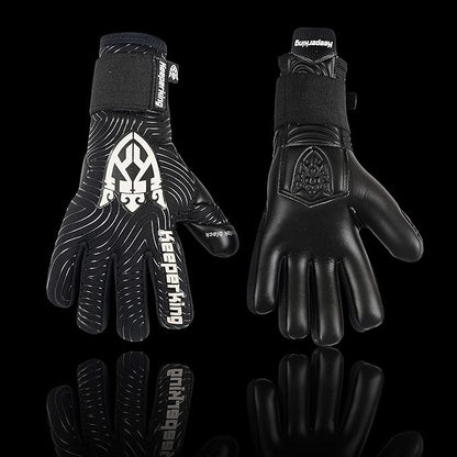 Professional Soccer Goalie Gloves Kids, Boys, Youth, Adult, Men- Football Goalkeeper Glove Strong grip palm protection Giga latex 4mm Double elastic Wrist with Negative cut, Slim(Size 6-11)