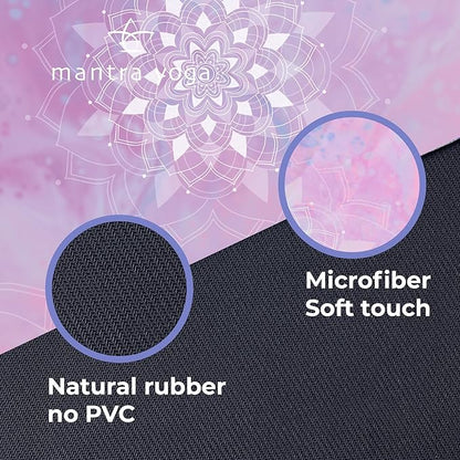 Mantra Yoga Travel PRO 1.5mm - Foldable Fitness & Exercise Mat with Bag | Lightweight, Compact & Eco-Friendly | Non-Slip & Washable | For All Types of Yoga | 72" L x 24" W | 2.6 lbs