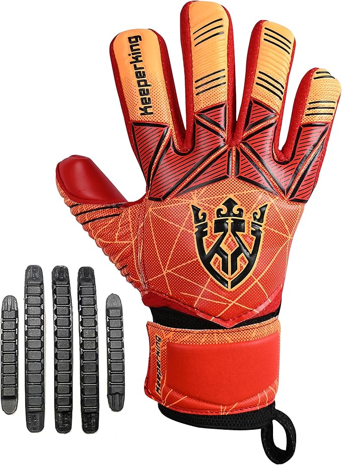Soccer Goalie Goalkeeper Gloves for Kids Boys Youth & Adult,Latex Strong Grip Palms with Removable Finger Spines Protection Children Football Gloves for Training/Match(Sizes 5-10,6 Styles)