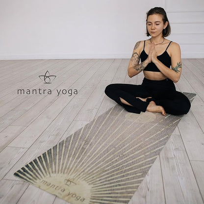 Mantra Yoga Travel PRO 1.5mm - Foldable Fitness & Exercise Mat with Bag | Lightweight, Compact & Eco-Friendly | Non-Slip & Washable | For All Types of Yoga | 72" L x 24" W | 2.6 lbs