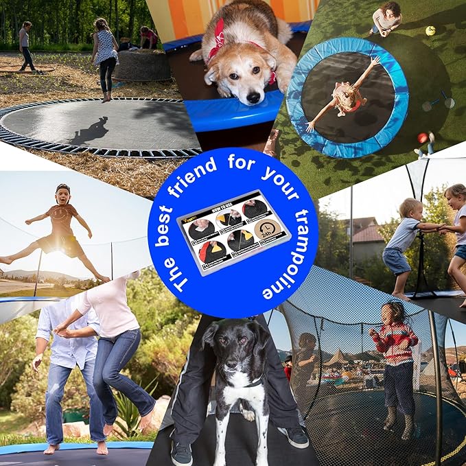 Trampoline Patch Repair Kit, 3 Shape Patches, Upgrade Accessories for Repairing Tears or Holes in Trampoline Mats