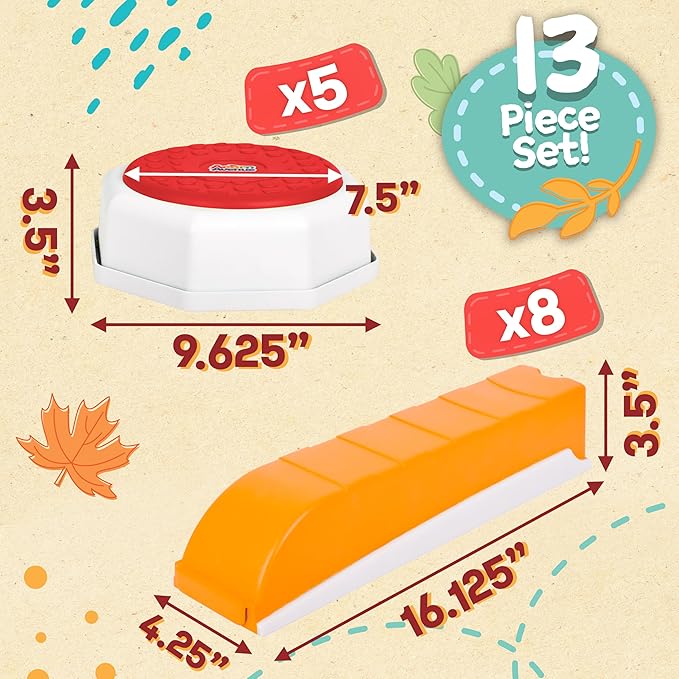 Balance Beam and Toddler Stepping Stones for Kids 13 Pieces, Jumping Stepping Stones Balance Beam, Sensory Play Toys for Toddlers, Indoor or Outdoor Play, Easy Stackable Storage