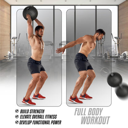 Yes4All Slam Balls, 10-40lb Medicine Ball Weight, Durable PVC Sand Filled Workout Dynamic Medicine