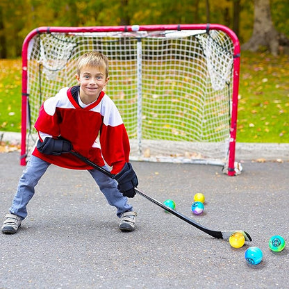 Outdoor Street Hockey Balls, 6 Pack | Official Size & Weight | High Density, Minimal Bounce for Improved Gameplay | Ideal for Roller or Street Hockey Above 32F