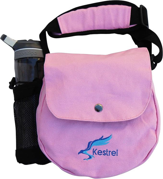 Kestrel Black Disc Golf Bag - Fits 6-10 Golf Discs + Bottle - For Beginner & Advanced Golfers