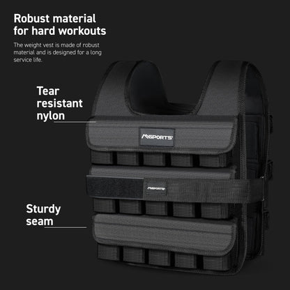 MSPORTS Premium Weighted Vest for Women & Men – Adjustable 11–65 lb, Running Vest, Walking Weighted