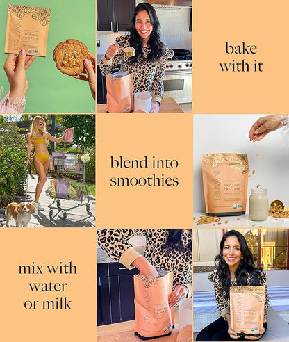 Truvani Vegan Pea Protein Powder | Peanut Butter | 32.7g Organic Plant Based Protein | 1 Serving | Keto | Gluten & Dairy Free | Low Carb | No Added Sugar