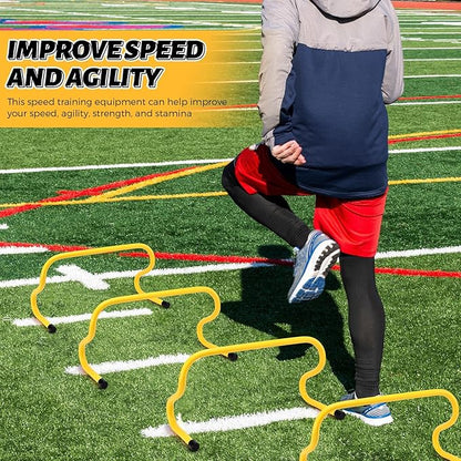 Wettarn 12 Pcs 9" Speed Training Agility Hurdles for Athletes Reliable Training Hurdle Plyometric and All Purpose Practice Equipment for Soccer Basketball Football