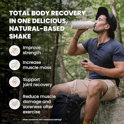 SaltWrap Protein Clinic - Total Body Recovery Shake with Collagen Peptides, HMB, Tart Cherry Extract, Pea Protein Powder Isolate, Prebiotic Fiber for Joints Natural Muscle Builder & Recovery - Vanilla
