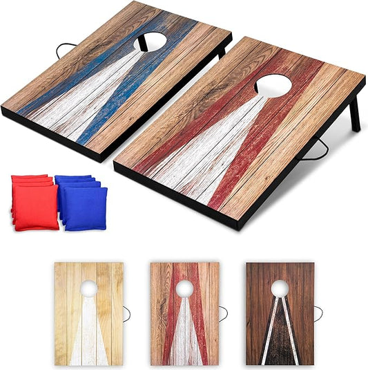 GoSports 3 x 2 ft Cornhole Board Set - Portable Outdoor Toss Game for Adults & Family - Includes