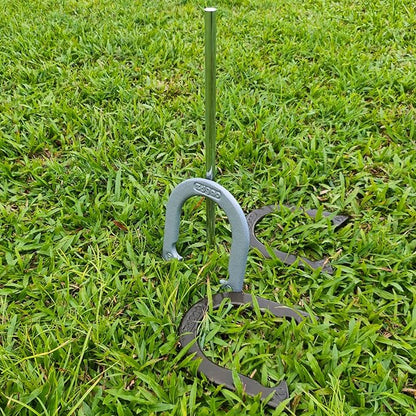 Horseshoes Outside Game Set-Portable Outdoor Horseshoe Set Includes 4 Professional Solid Steel Horseshoes with Solid Steel Stakes & Carrying Bag, Perfect for Backyard and Beach